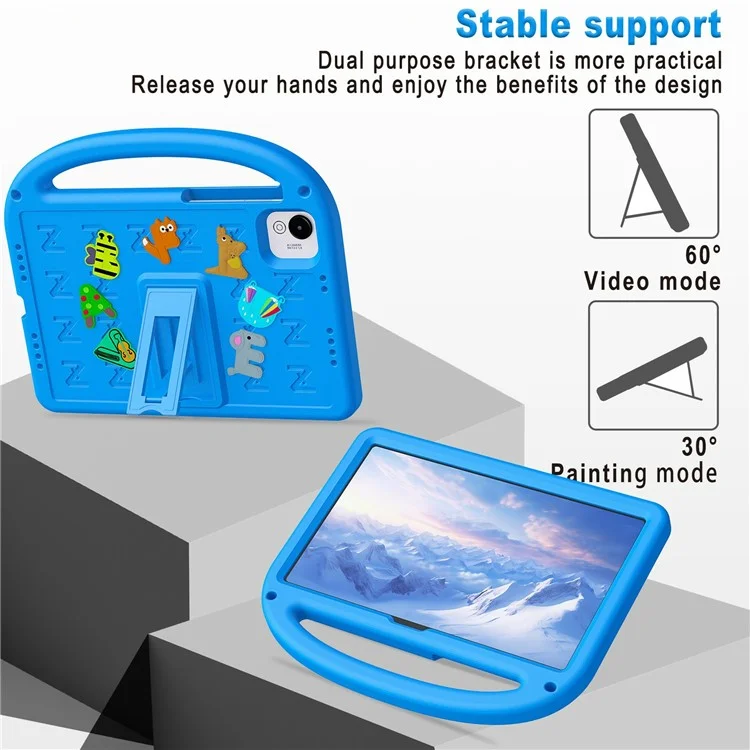 Étui avec support pour tablette For Honor Pad X9 Pro en EVA + PC avec bandoulière - Bleu