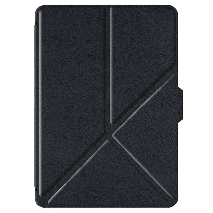 For Tolino Shine 4 Case Origami Stand PC + PU Leather E-Reader Protective Cover with Auto Sleep  /  Wake - Black