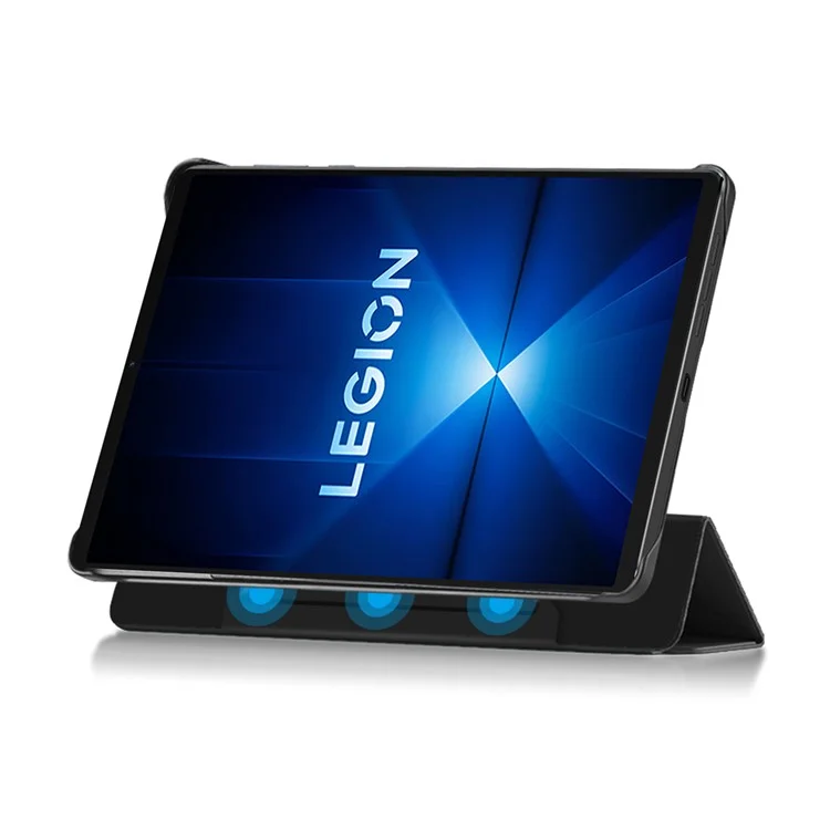 For Lenovo Legion Y700 (2025) Case Stand PU Leather Magnetic Detachable Tablet Cover - Black