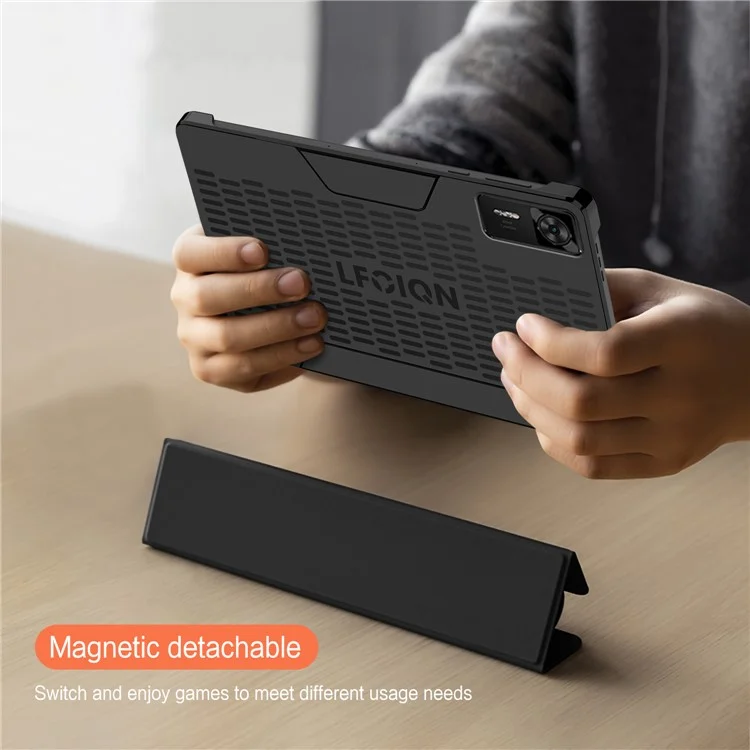 For Lenovo Legion Y700 (2025) Case Stand PU Leather Magnetic Detachable Tablet Cover - Black