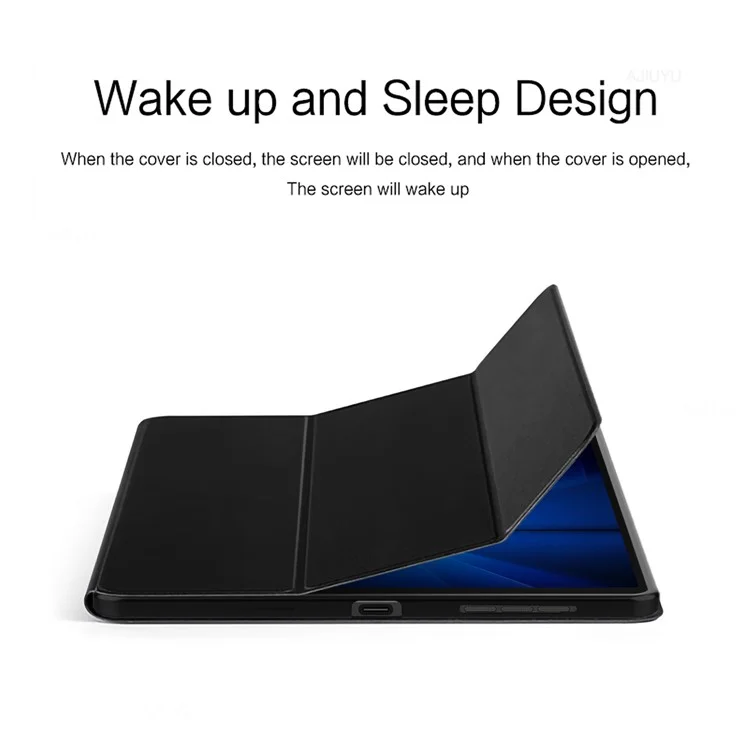 Étui pour Lenovo Legion Y700 (2025) en Cuir PU et TPU avec Support Pliant Arrière - Noir