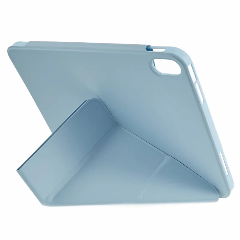 Funda para iPad (2025) / iPad 10.9 (2022) Soporte Origami de Cuero PU + Cubierta de Tablet TPU - Azul