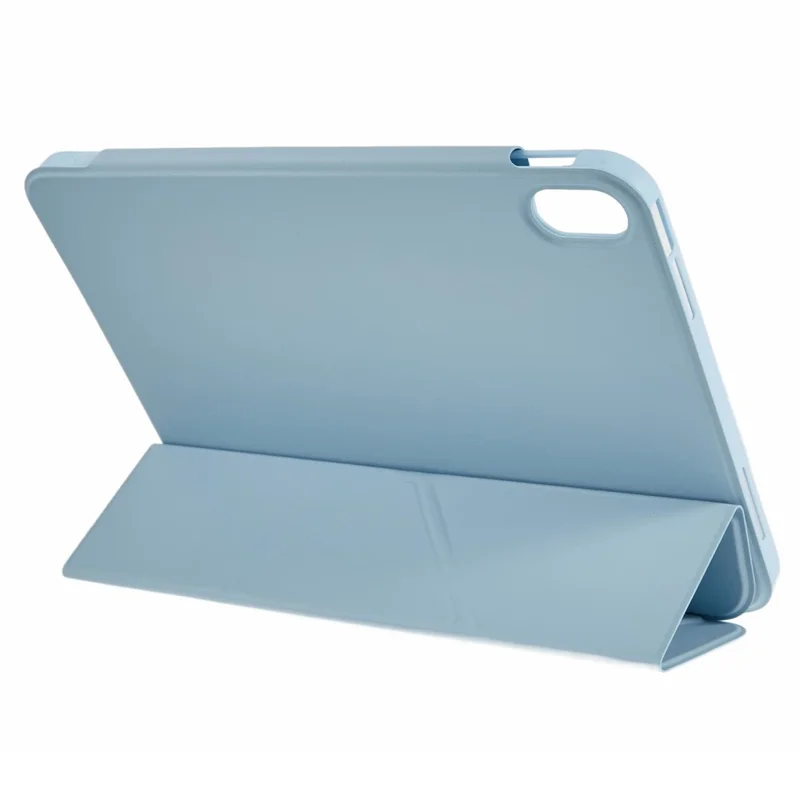 Funda para iPad (2025) / iPad 10.9 (2022) Soporte Origami de Cuero PU + Cubierta de Tablet TPU - Azul