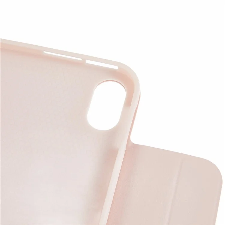 Étui Origami pour iPad (2025) / iPad 10.9 (2022) Support en Cuir PU + Couverture de Tablette TPU - Rose