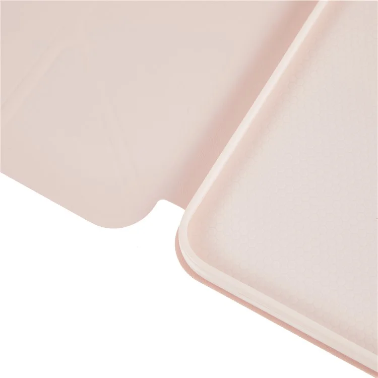 Étui Origami pour iPad (2025) / iPad 10.9 (2022) Support en Cuir PU + Couverture de Tablette TPU - Rose