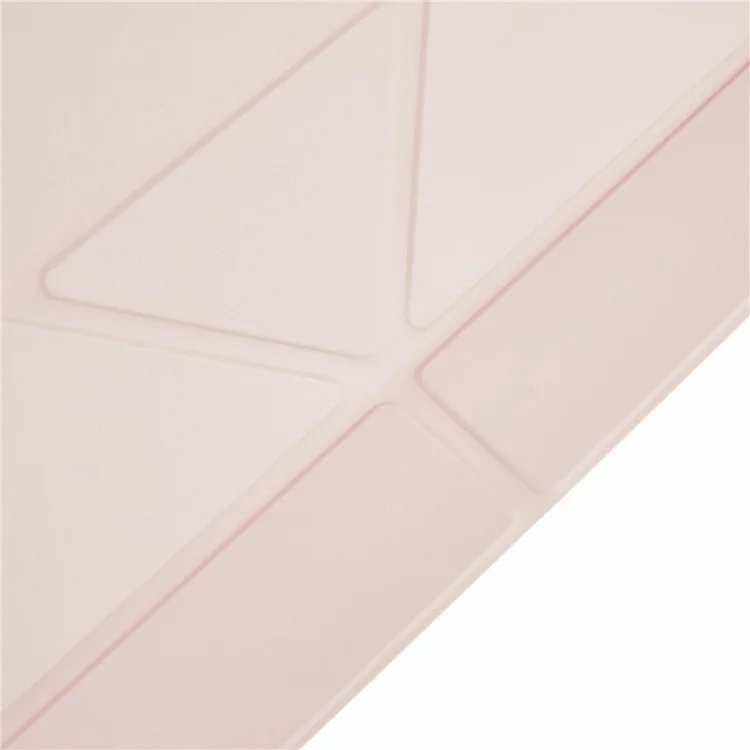 Étui Origami pour iPad (2025) / iPad 10.9 (2022) Support en Cuir PU + Couverture de Tablette TPU - Rose