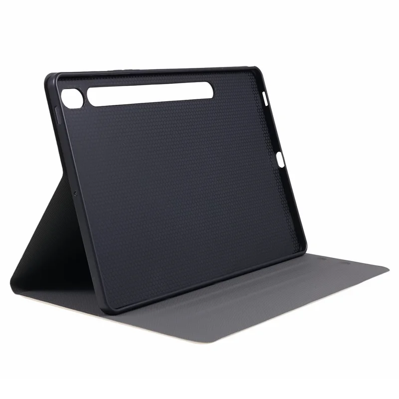Funda para Samsung Galaxy Tab S10 FE+ de Cuero Sintético con Soporte Plegable - Dorado