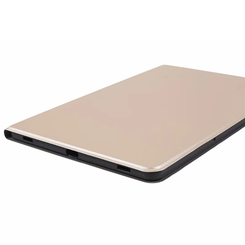 Funda para Samsung Galaxy Tab S10 FE+ de Cuero Sintético con Soporte Plegable - Dorado