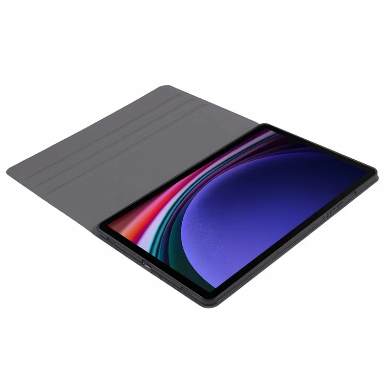 For Samsung Galaxy Tab S10 FE+ Case PU Leather Folding Stand Tablet Protective Cover - Sky Blue