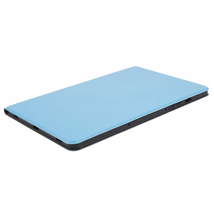 For Samsung Galaxy Tab S10 FE+ Case PU Leather Folding Stand Tablet Protective Cover - Sky Blue