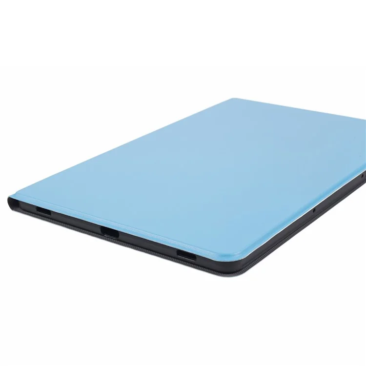 For Samsung Galaxy Tab S10 FE+ Case PU Leather Folding Stand Tablet Protective Cover - Sky Blue
