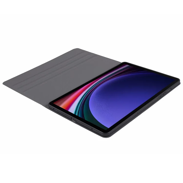 For Samsung Galaxy Tab S10 FE+ Case PU Leather Folding Stand Tablet Protective Cover - Blue