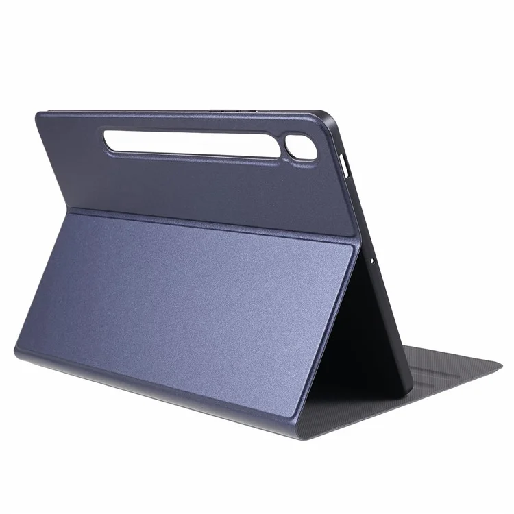 For Samsung Galaxy Tab S10 FE+ Case PU Leather Folding Stand Tablet Protective Cover - Blue