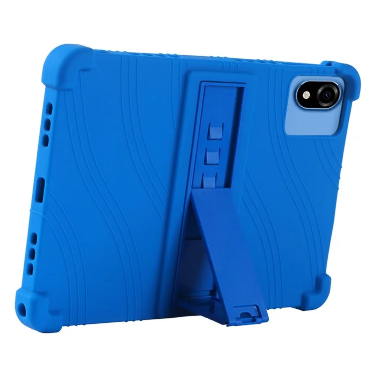 Silicone Case For Blackview Tab 60 Wifi / Tab 60 Pro / Oscal Pad 30 WiFi / 80 WiFi / Doogee U9 / U10 / U10 Pro Rugged Cover with Kickstand - Dark Blue