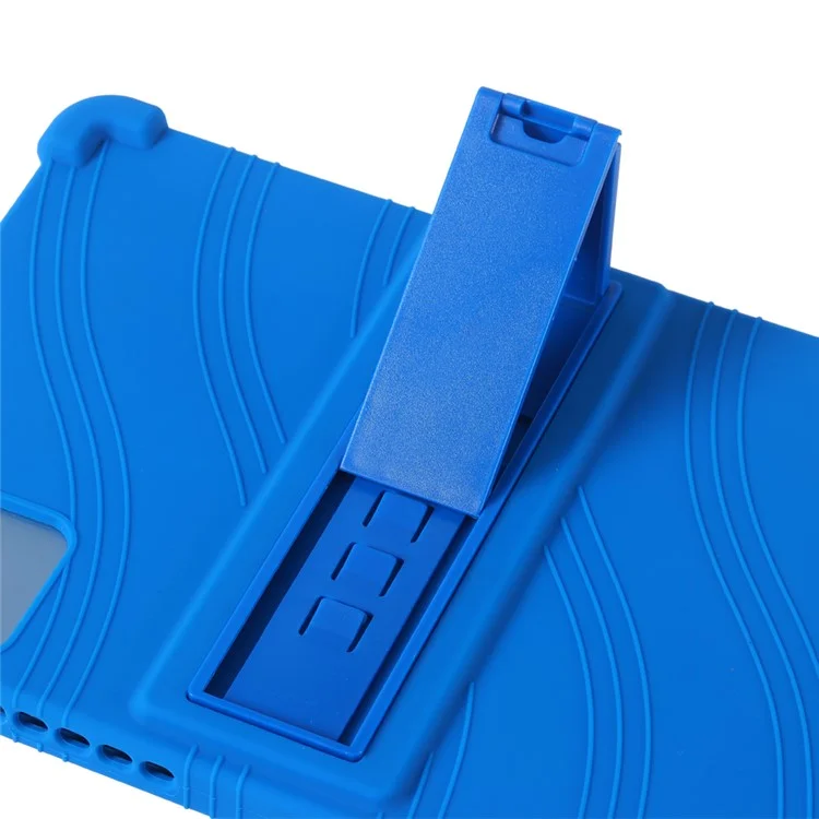 Silicone Case For Blackview Tab 60 Wifi / Tab 60 Pro / Oscal Pad 30 WiFi / 80 WiFi / Doogee U9 / U10 / U10 Pro Rugged Cover with Kickstand - Dark Blue