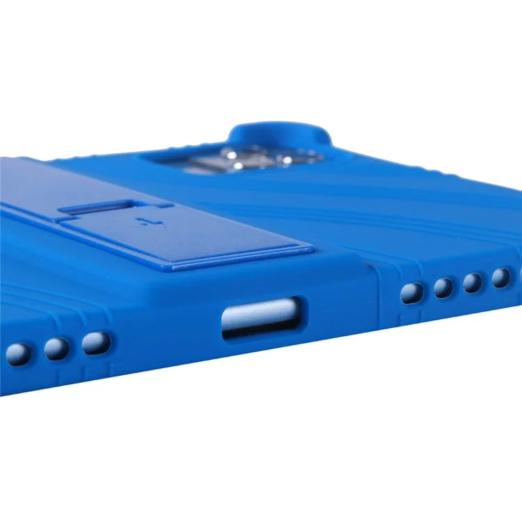 Silicone Case For Blackview Tab 60 Wifi / Tab 60 Pro / Oscal Pad 30 WiFi / 80 WiFi / Doogee U9 / U10 / U10 Pro Rugged Cover with Kickstand - Dark Blue