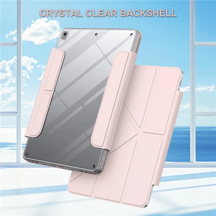 Custodia per tablet per iPad 10.2 (2021) / (2020) / (2019) / Air 10.5 pollici (2019) Supporto Copertura in pelle magnetica staccabile con risveglio/sonno automatico - Rosa