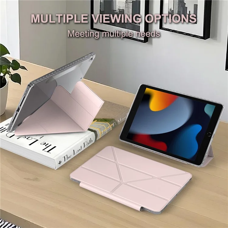 Custodia per tablet per iPad 10.2 (2021) / (2020) / (2019) / Air 10.5 pollici (2019) Supporto Copertura in pelle magnetica staccabile con risveglio/sonno automatico - Rosa