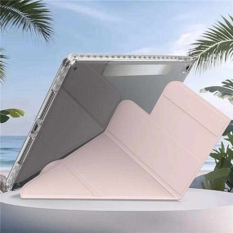 Custodia per tablet per iPad 10.2 (2021) / (2020) / (2019) / Air 10.5 pollici (2019) Supporto Copertura in pelle magnetica staccabile con risveglio/sonno automatico - Rosa