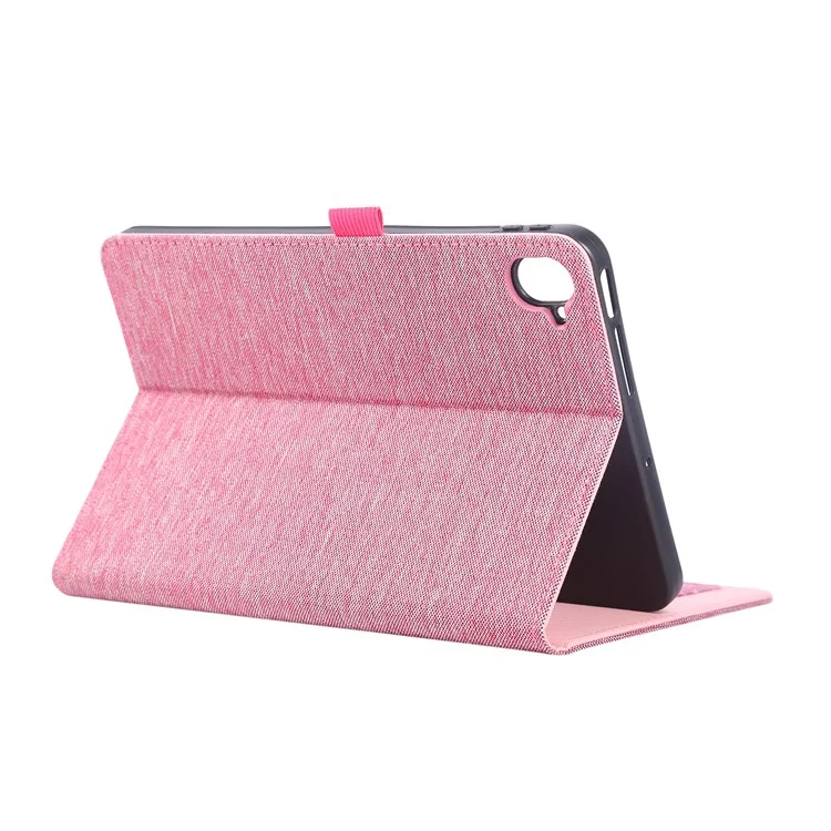 Pour Xiaomi Redmi Pad 8.8 2025 Étui en Cuir Porte-Cartes Texture Tissu Support de Tablette - Rose