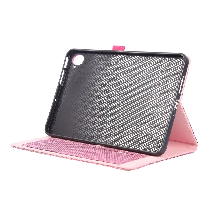 Pour Xiaomi Redmi Pad 8.8 2025 Étui en Cuir Porte-Cartes Texture Tissu Support de Tablette - Rose
