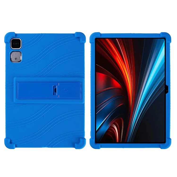 Capa de Silicone para Tablet For Honor GT ROL-W60 com Suporte e Proteção Robusta - Azul Escuro