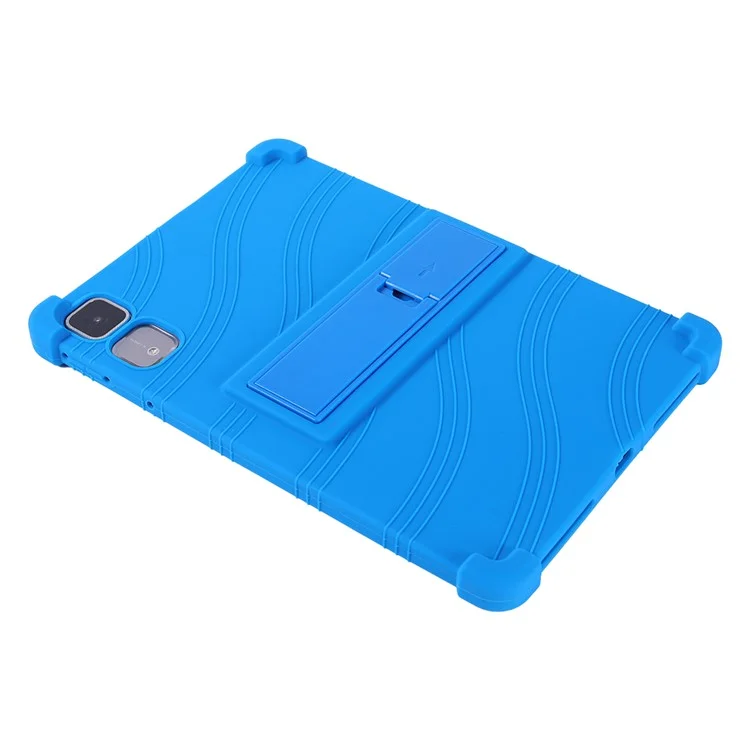 Capa de Silicone para Tablet For Honor GT ROL-W60 com Suporte e Proteção Robusta - Azul Escuro