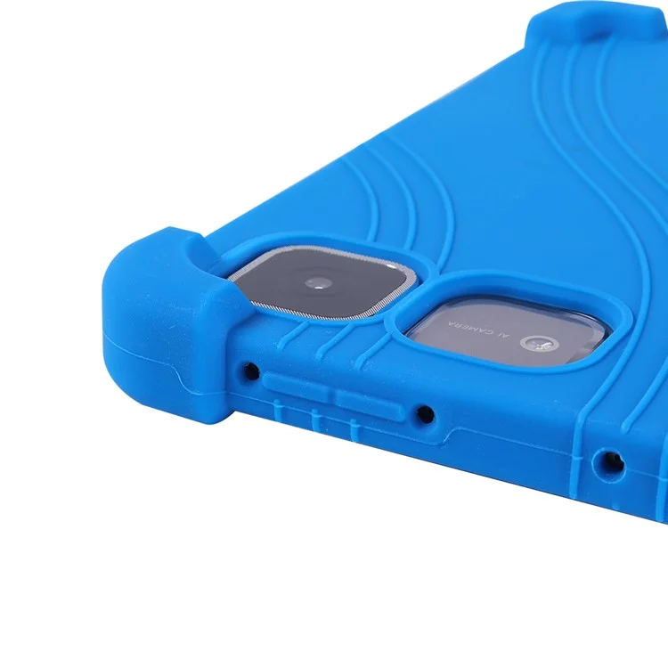 Capa de Silicone para Tablet For Honor GT ROL-W60 com Suporte e Proteção Robusta - Azul Escuro