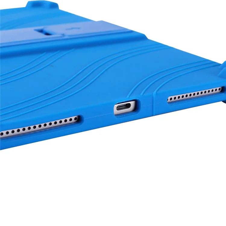 Capa de Silicone para Tablet For Honor GT ROL-W60 com Suporte e Proteção Robusta - Azul Escuro