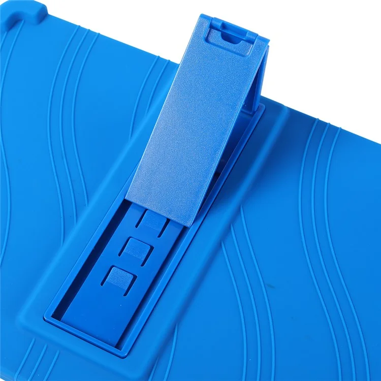 Capa de Silicone para Tablet For Honor GT ROL-W60 com Suporte e Proteção Robusta - Azul Escuro