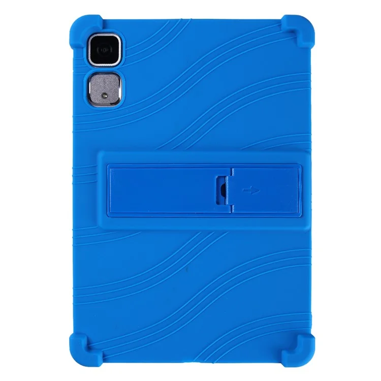Capa de Silicone para Tablet For Honor GT ROL-W60 com Suporte e Proteção Robusta - Azul Escuro