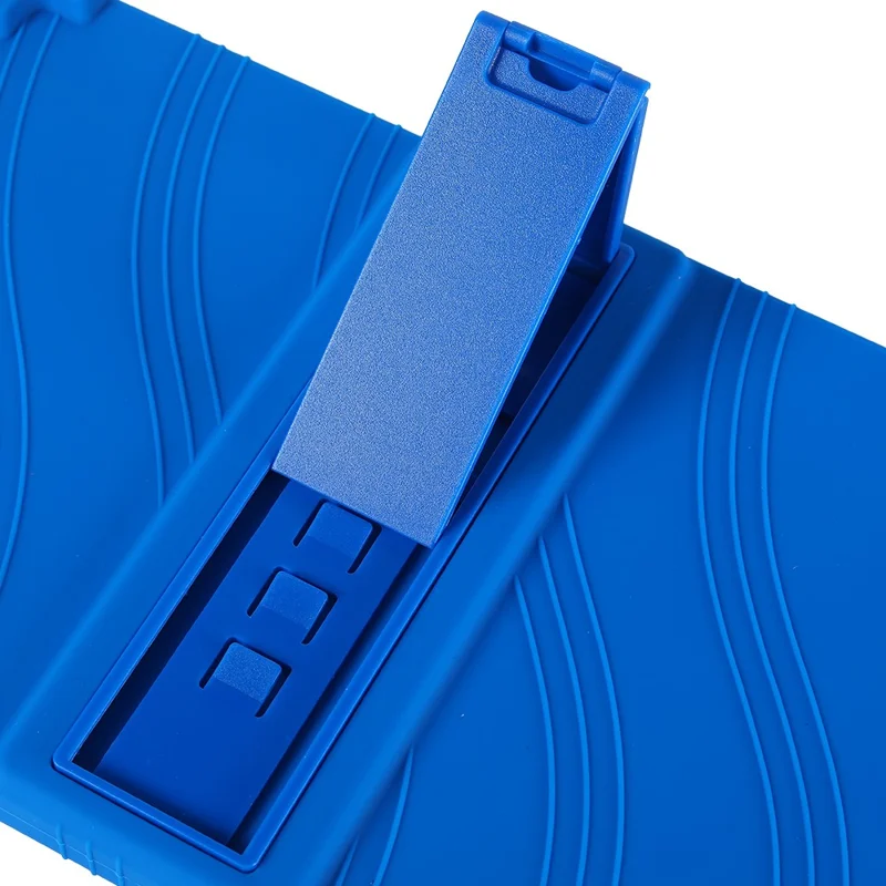For FEARWIKY FKYC12 10.36 inch Silicone Case with Kickstand Rugged Protective Cover - Dark Blue