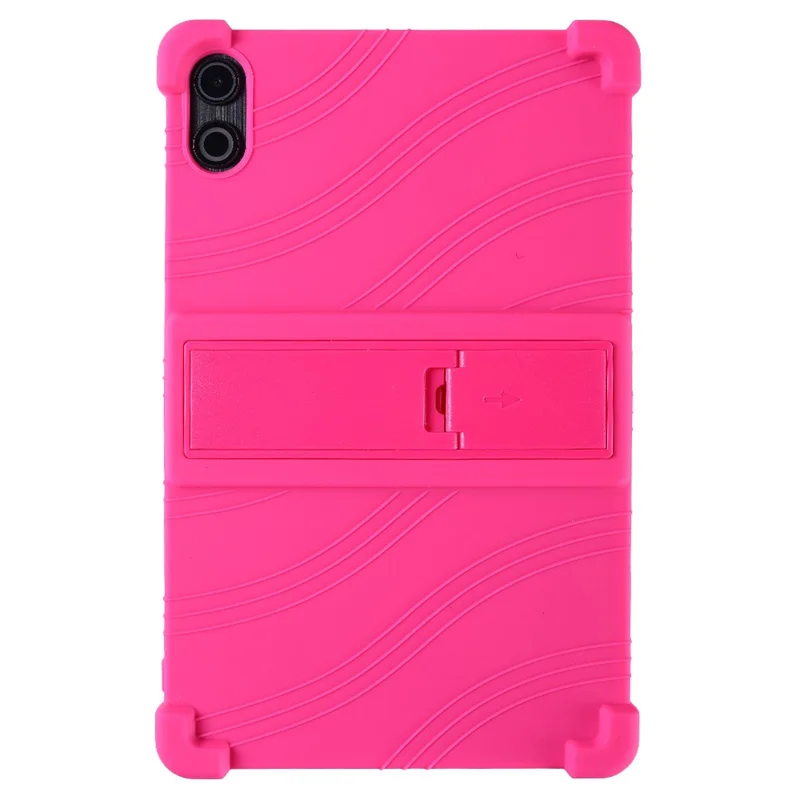 For FEARWIKY FKYC12 10.36 inch Silicone Case with Kickstand Rugged Protective Cover - Rose