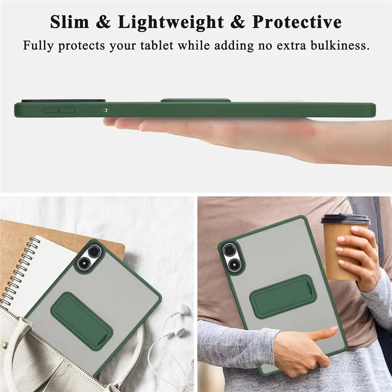 For Xiaomi Redmi Pad Pro / Pad Pro 5G Case with Kickstand TPU + PC Skin-Touch Tablet Cover - Green