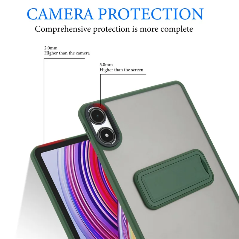 For Xiaomi Redmi Pad Pro / Pad Pro 5G Case with Kickstand TPU + PC Skin-Touch Tablet Cover - Green