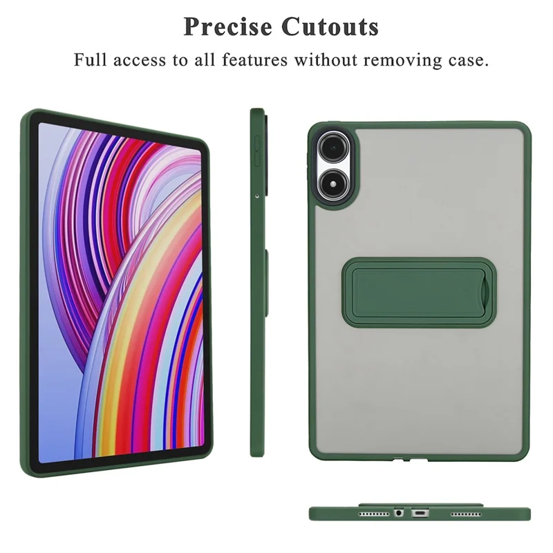 For Xiaomi Redmi Pad Pro / Pad Pro 5G Case with Kickstand TPU + PC Skin-Touch Tablet Cover - Green