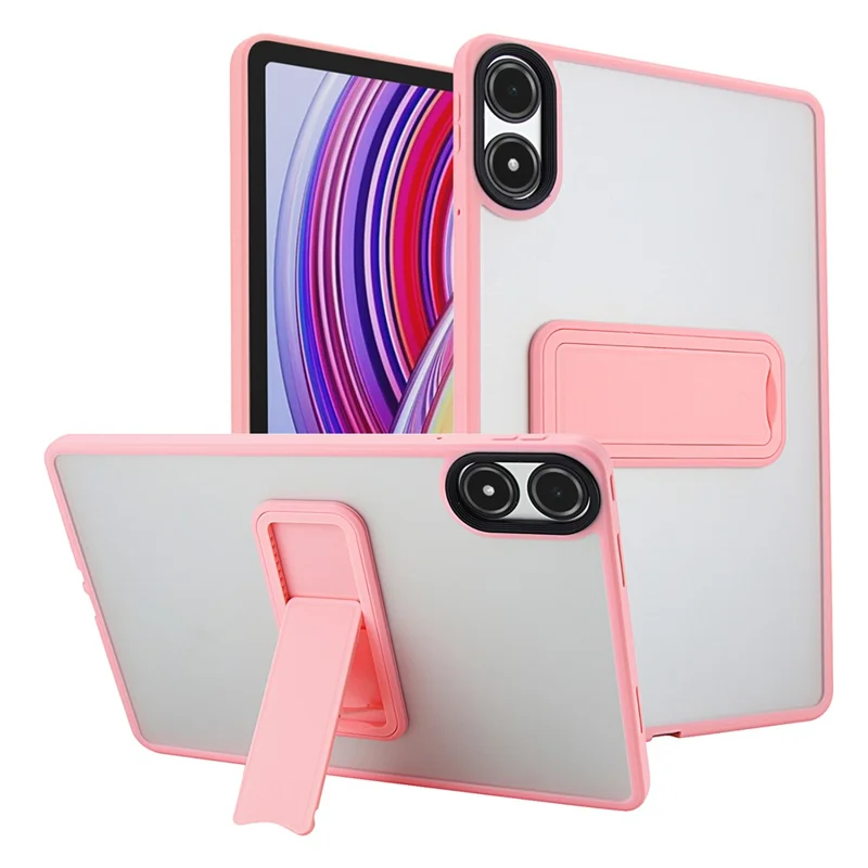 For Xiaomi Redmi Pad Pro / Pad Pro 5G Case with Kickstand TPU + PC Skin-Touch Tablet Cover - Pink
