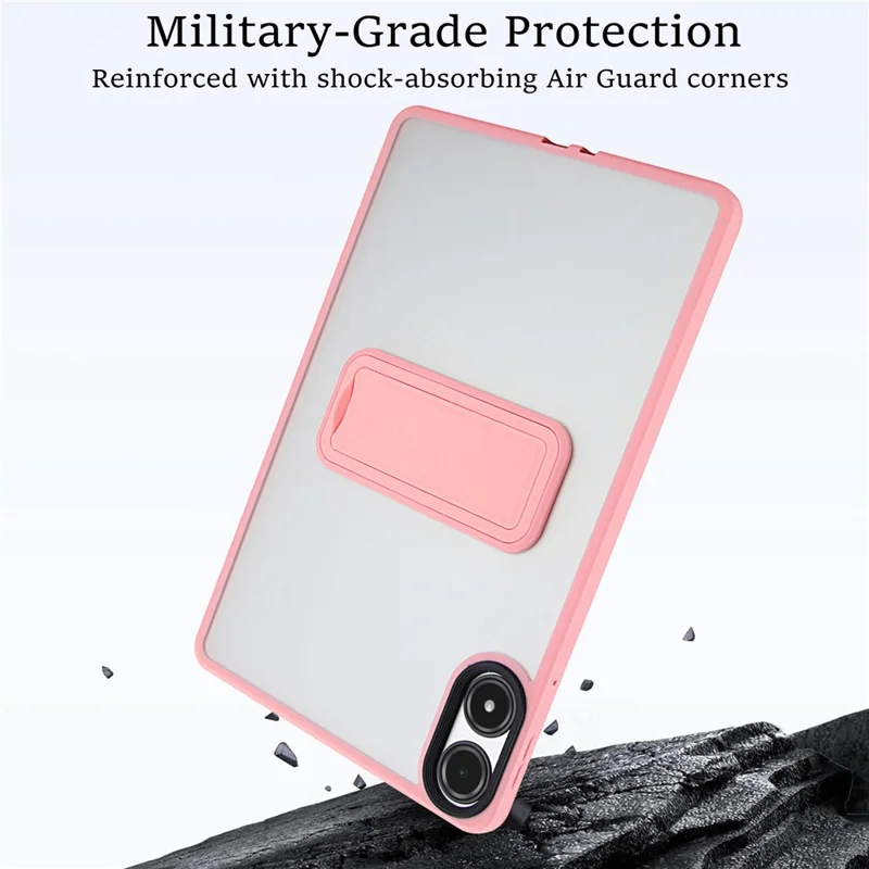 For Xiaomi Redmi Pad Pro / Pad Pro 5G Case with Kickstand TPU + PC Skin-Touch Tablet Cover - Pink