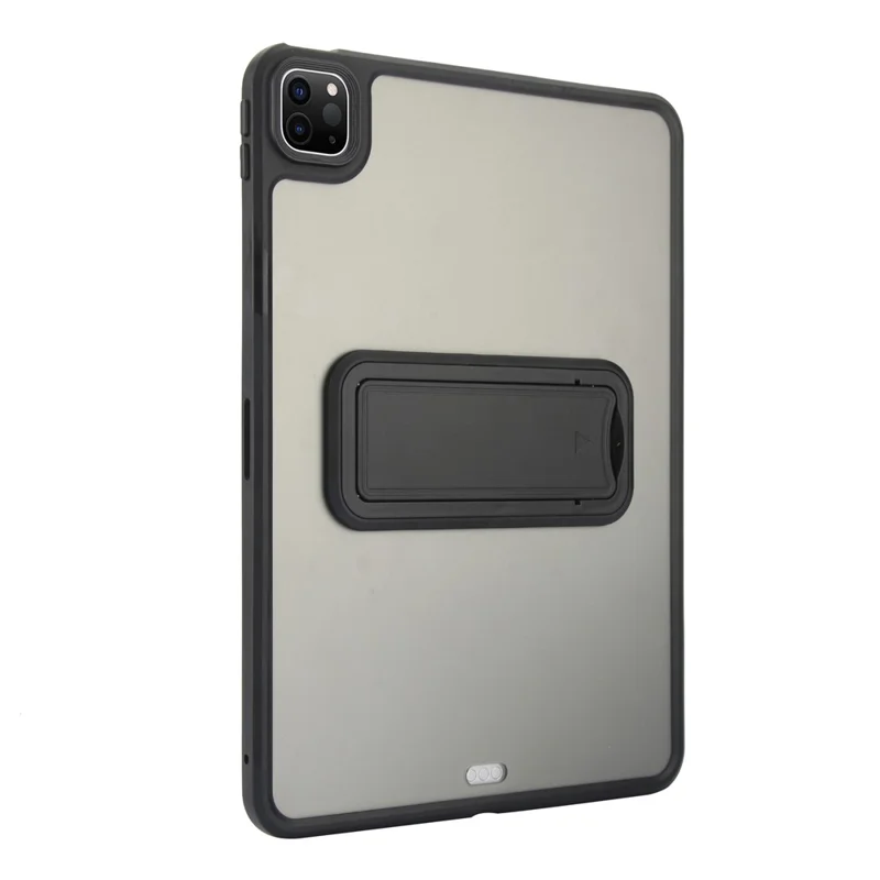 For iPad Pro 12.9 (2022) / (2021) / (2020) / (2018) Case with Kickstand TPU + PC Skin-Touch Tablet Cover - Black