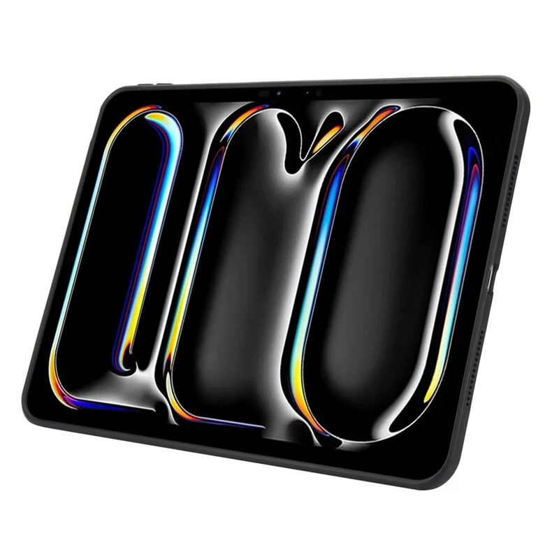 For iPad Pro 12.9 (2022) / (2021) / (2020) / (2018) Case with Kickstand TPU + PC Skin-Touch Tablet Cover - Black