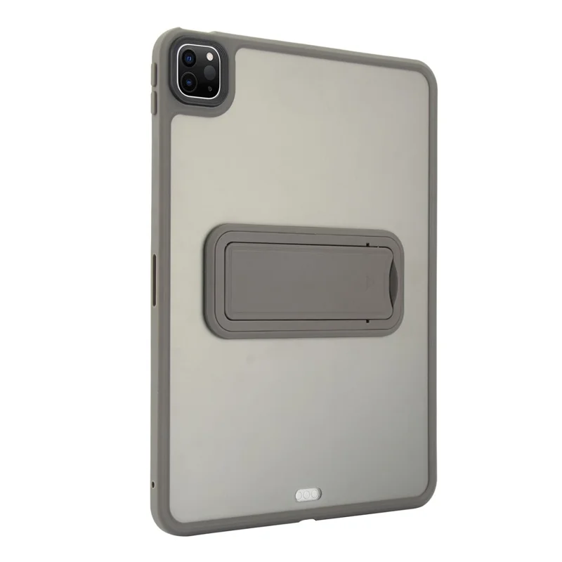 For iPad Pro 12.9 (2022) / (2021) / (2020) / (2018) Case with Kickstand TPU + PC Skin-Touch Tablet Cover - Grey