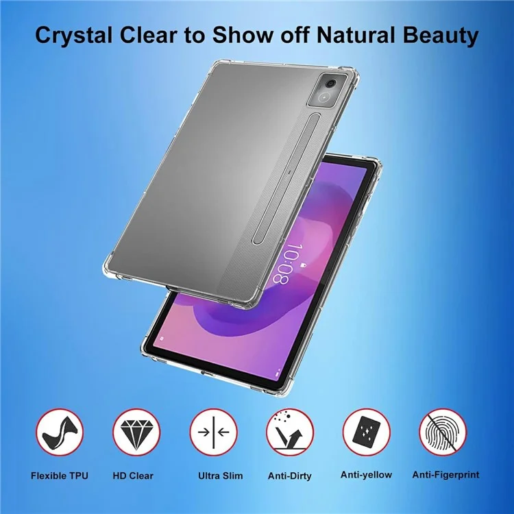 Capa para Tablet Lenovo Idea Tab Pro - Proteção Antichoque de 4 Cantos em TPU Transparente