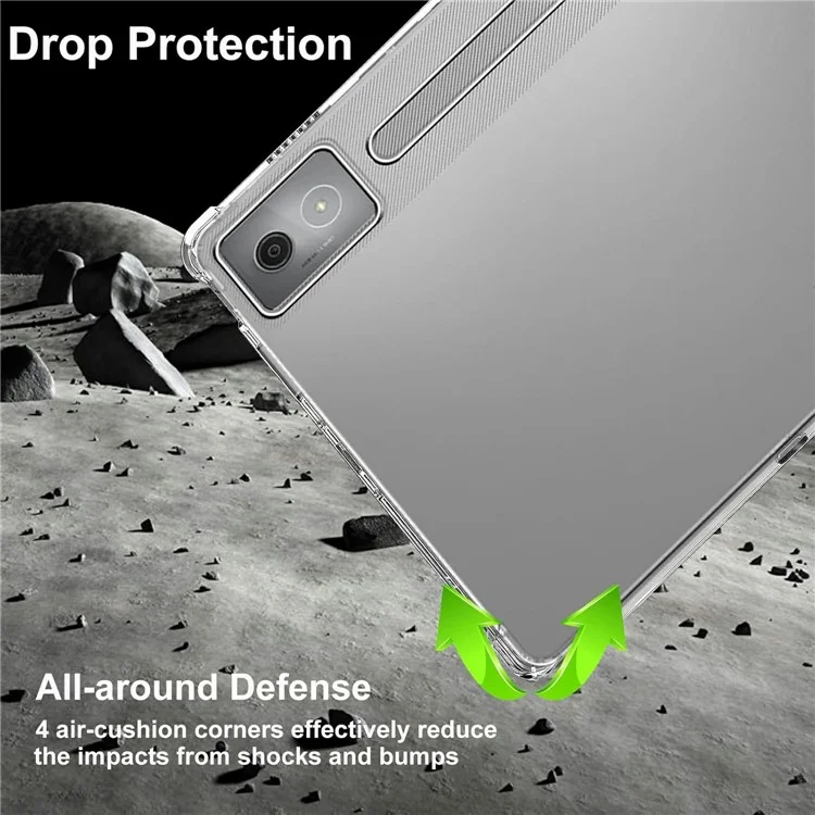 Capa para Tablet Lenovo Idea Tab Pro - Proteção Antichoque de 4 Cantos em TPU Transparente