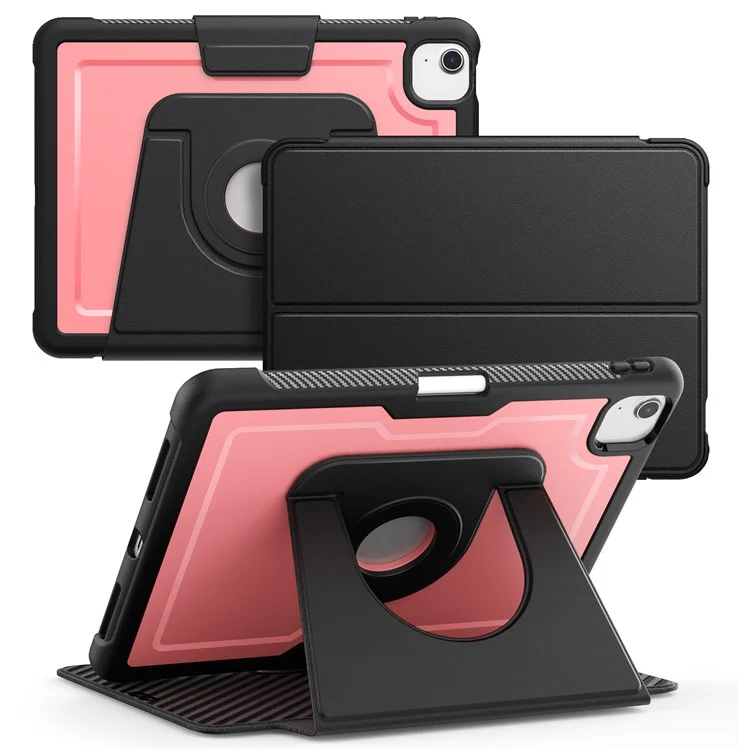 Capa de Tablet para iPad Air 11 (2025) / (2024) / Air (2022) / (2020) / Pro 11 (2022) / (2021) / (2020) Destacável PC + TPE + Couro PU Capa Flip - Rosa