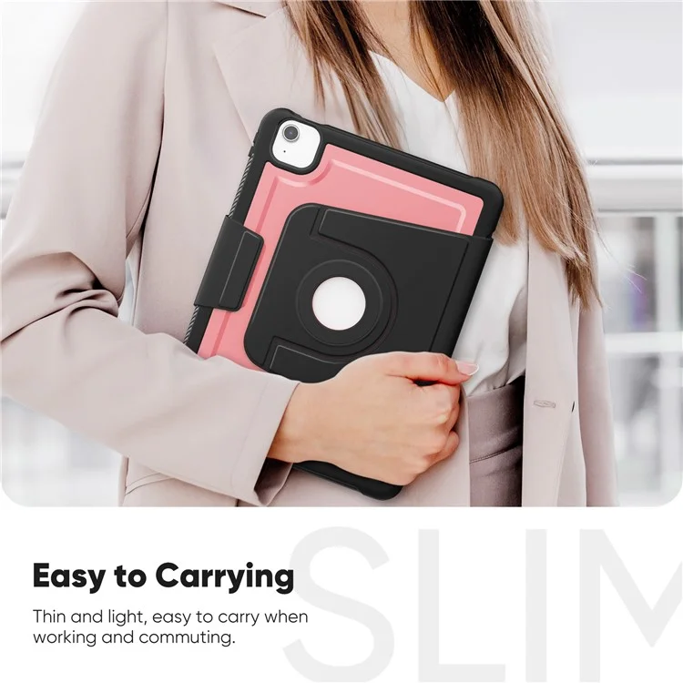 Capa de Tablet para iPad Air 11 (2025) / (2024) / Air (2022) / (2020) / Pro 11 (2022) / (2021) / (2020) Destacável PC + TPE + Couro PU Capa Flip - Rosa