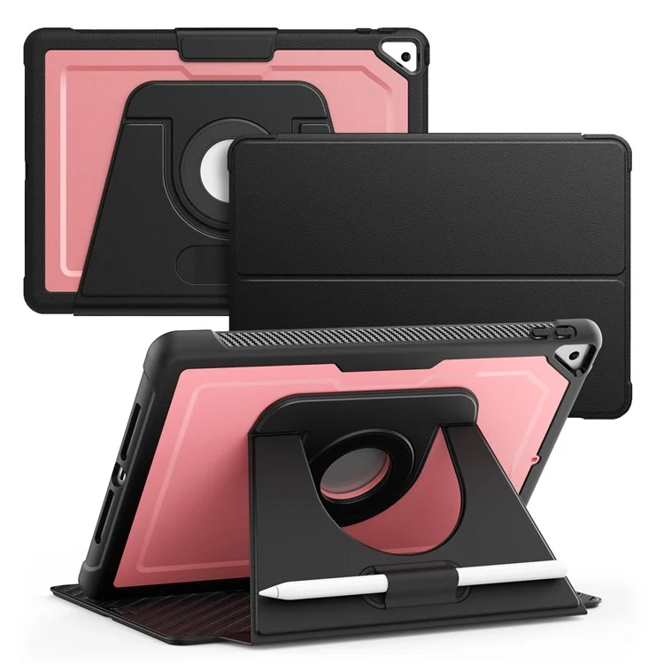 Cover per Tablet iPad 10.2 (2021) / (2019) / (2020) / Pro 10.5 pollici (2017) / Air 10.5 pollici (2019) Staccabile PC + TPE + Pelle PU Custodia a Libro - Rosa