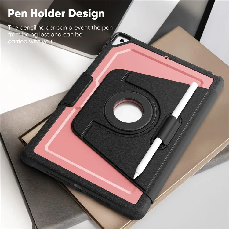 Cover per Tablet iPad 10.2 (2021) / (2019) / (2020) / Pro 10.5 pollici (2017) / Air 10.5 pollici (2019) Staccabile PC + TPE + Pelle PU Custodia a Libro - Rosa