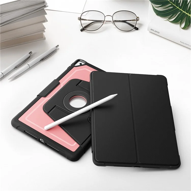 Cover per Tablet iPad 10.2 (2021) / (2019) / (2020) / Pro 10.5 pollici (2017) / Air 10.5 pollici (2019) Staccabile PC + TPE + Pelle PU Custodia a Libro - Rosa
