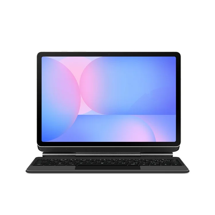 Für Samsung Galaxy Tab S10 FE Magnetische schwebende Bluetooth-kompatible Tastatur (Portugiesisch) + Leder-Tablet-Hülle - Schwarz
