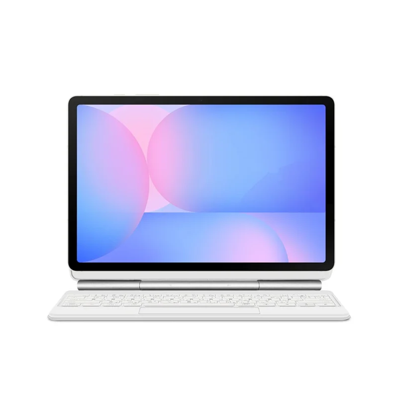 For Samsung Galaxy Tab S10 FE / S10 Lite / S9 / S8 / S7 FE Magnetic Floating Bluetooth-Compatible Keyboard (Japanese) + Leather Tablet Case - White